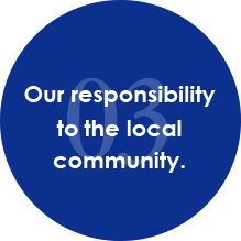 Our responsibility to the local community.